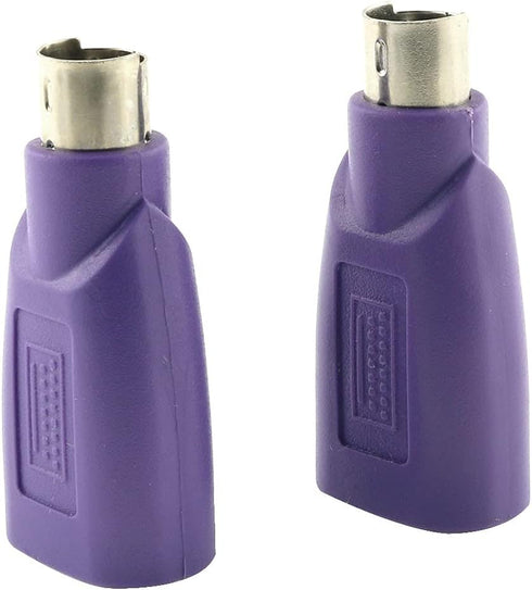 USB to PS2 Adapter 2PCS Purple USB Female to PS/2 Male Converter Adapter for Mouse and Keyboard...
